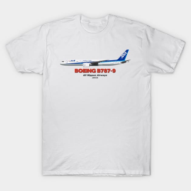 Boeing B787-9 - All Nippon Airways T-Shirt by TheArtofFlying